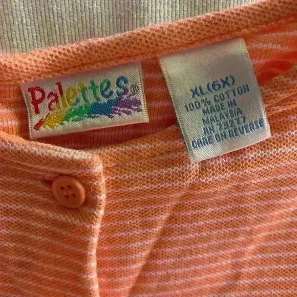 Coral Short Sleeve, Embroidered Front Pocket Dress, 6X - Picture 5 of 7